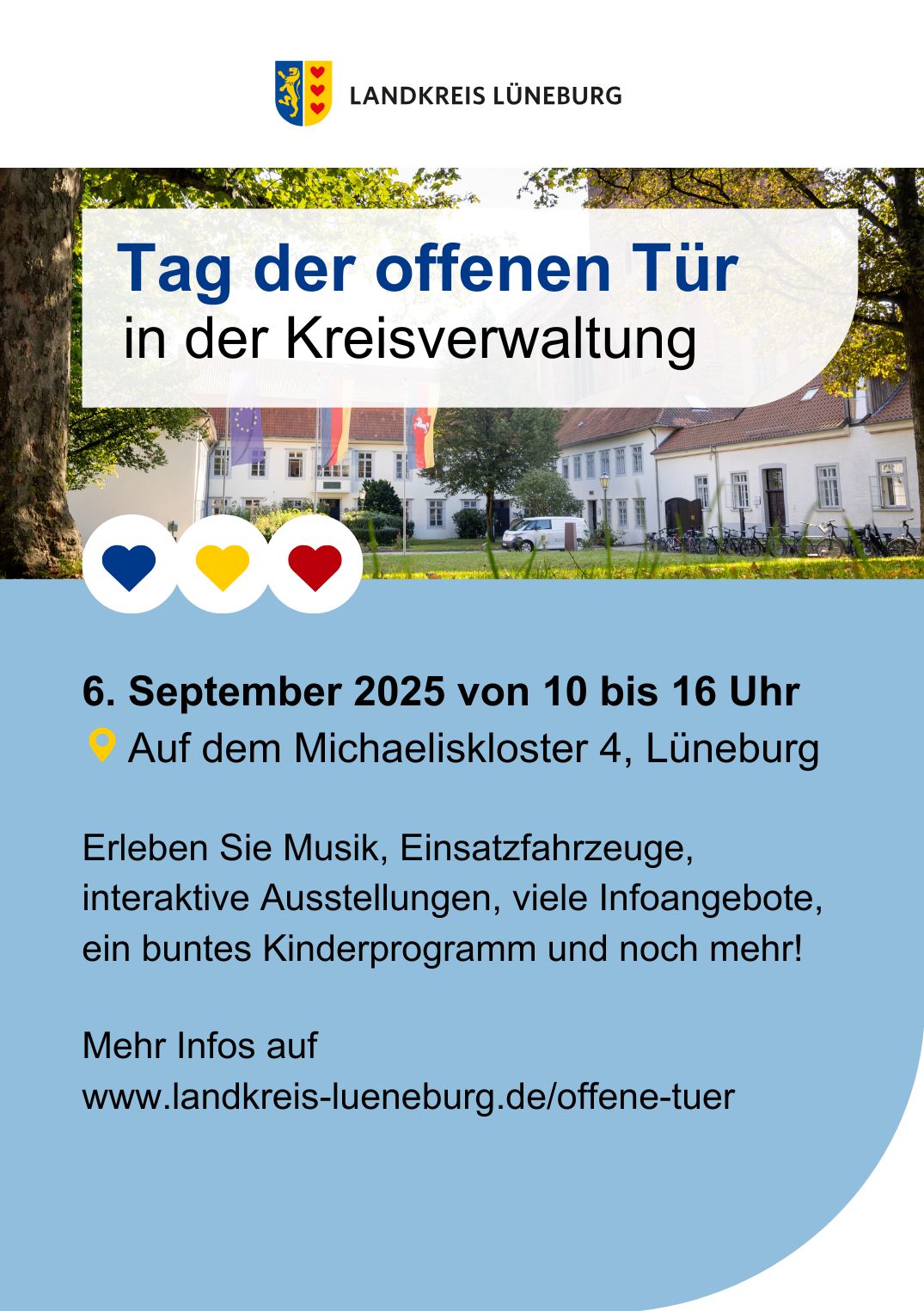 Mit Zeitungsanzeigen wirbt der Landkreis Lüneburg für den Tag der offenen Tür am 6. September (Bild: Landkreis Lüneburg).