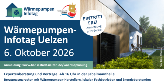 Flyer Wärmepumpe-Infotag Uelzen 6. Oktober 2026